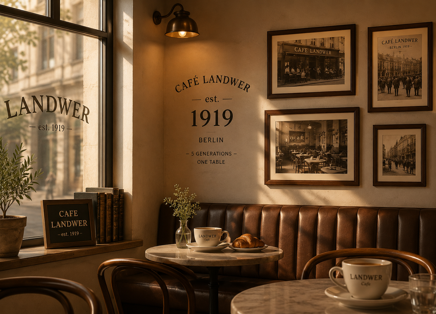 Cafe Landwer heritage-inspired cafe interior celebrating its history since 1919