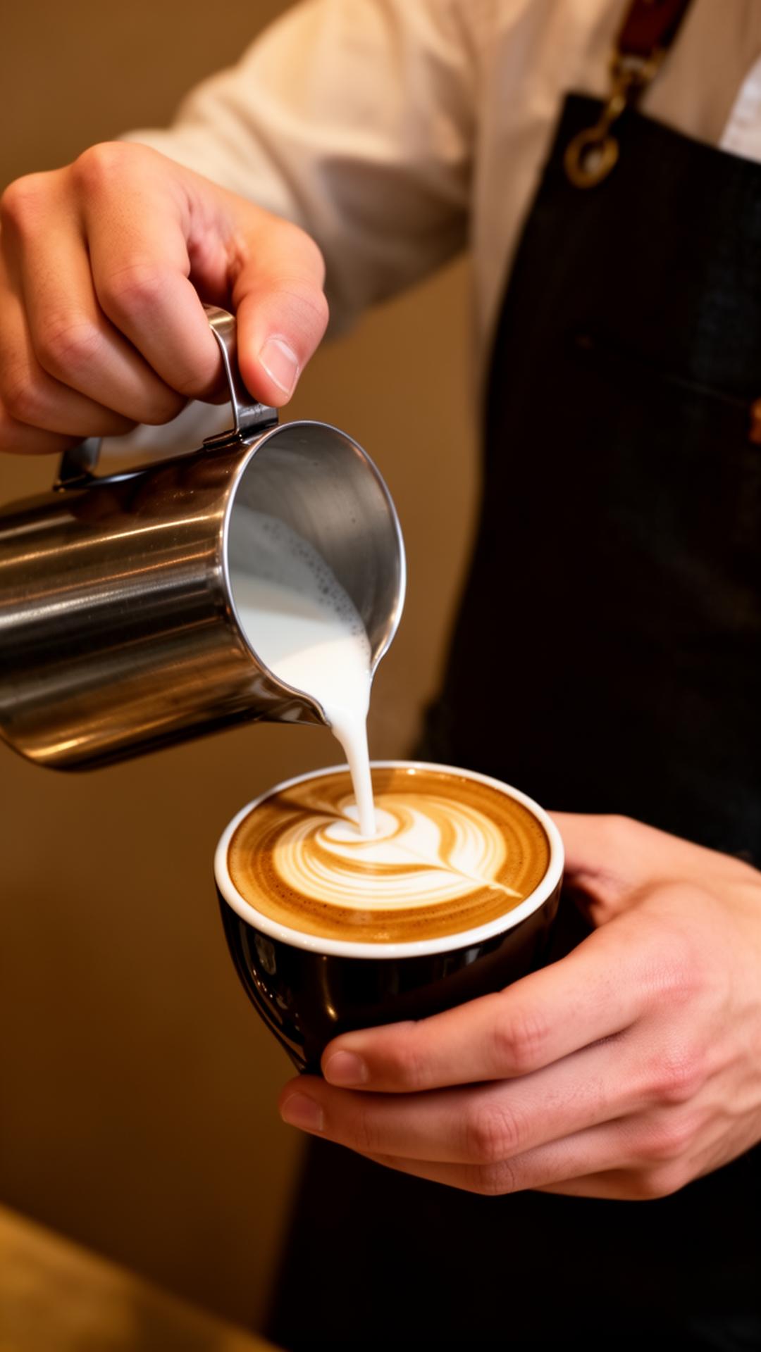 Coffee being poured slowly